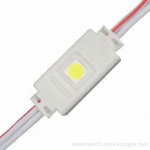 Injection 5050 White Waterproof Lights 1 LED Module with 12V DC Working Voltage, Anti-UV Design